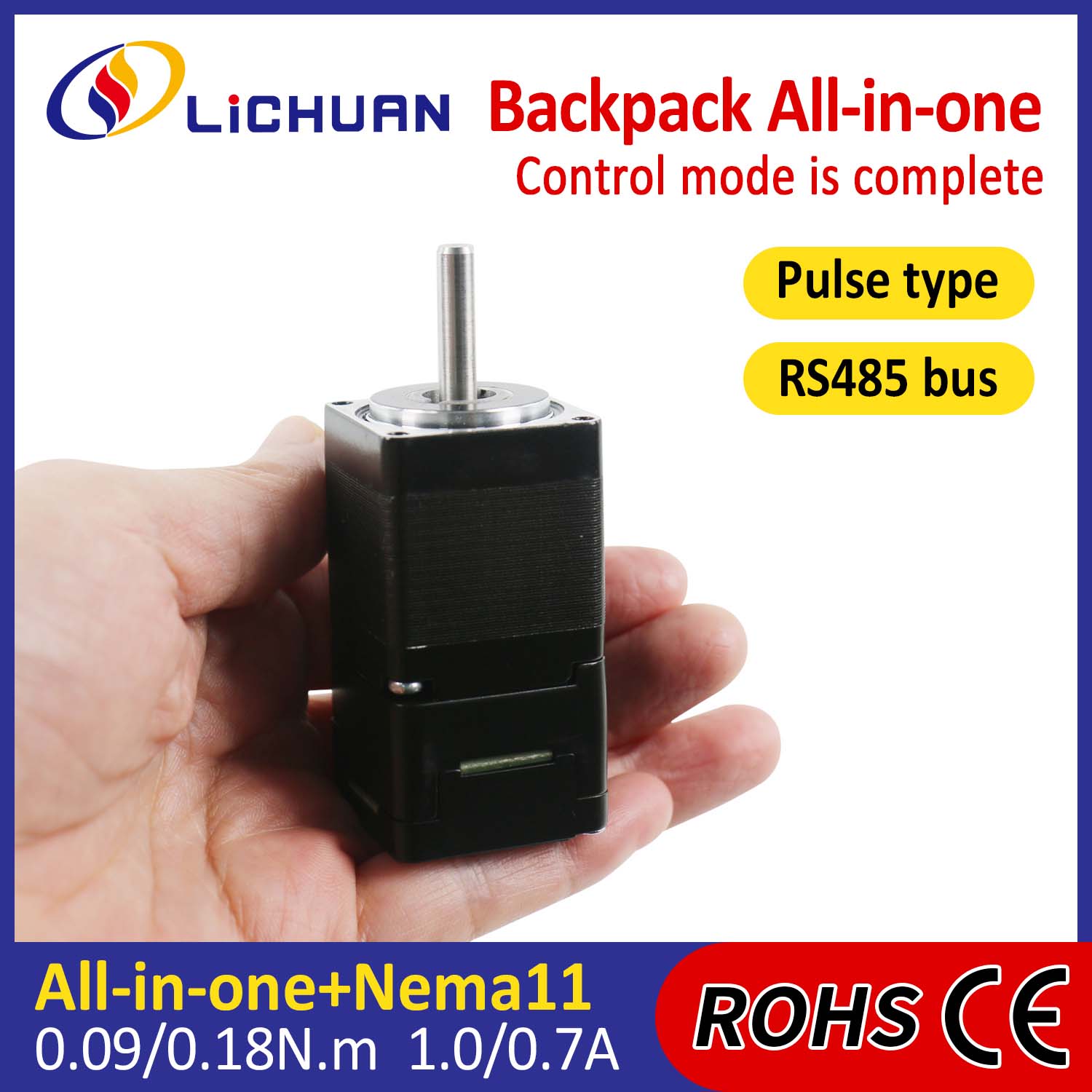 Τύπος σακιδίου NEMA11 Open Loop Cleated Loop Integrated Stepper Motor